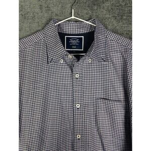 Charles Tyrwhitt Slim Fit Shirt Mens L Check Button Down Business Casual Cotton